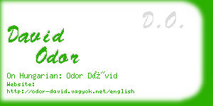 david odor business card